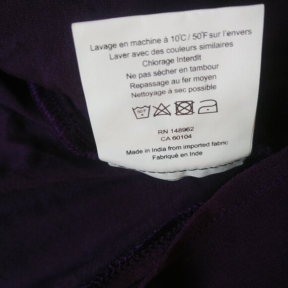 Zeaberg purple asymmetrical hemline tunic top stretch purple modal size … - Picture 9 of 12